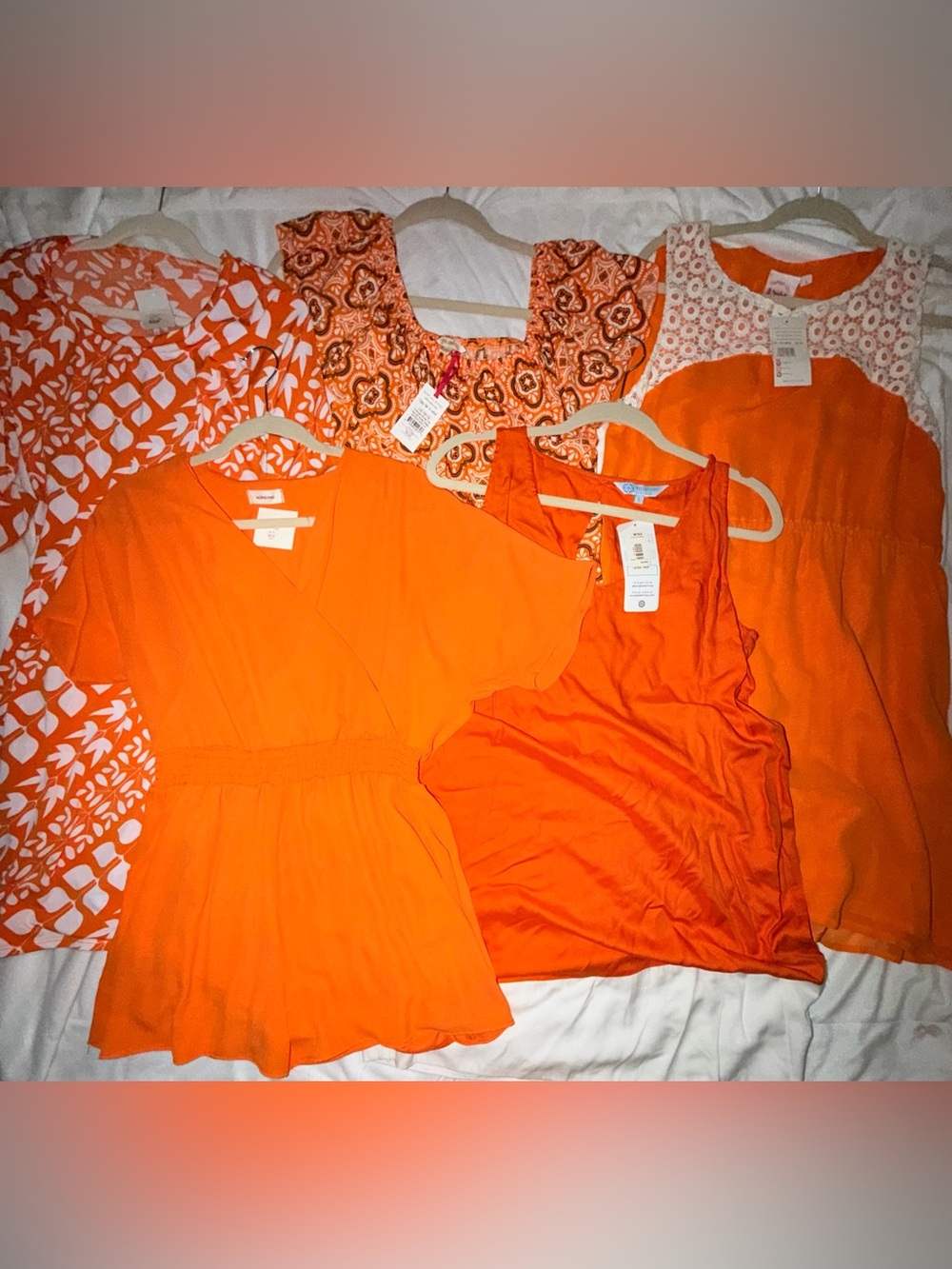 Bundle of Orange Dresses & Romper